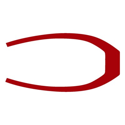 305mm. Rear Fender Decal, Slingshot Red