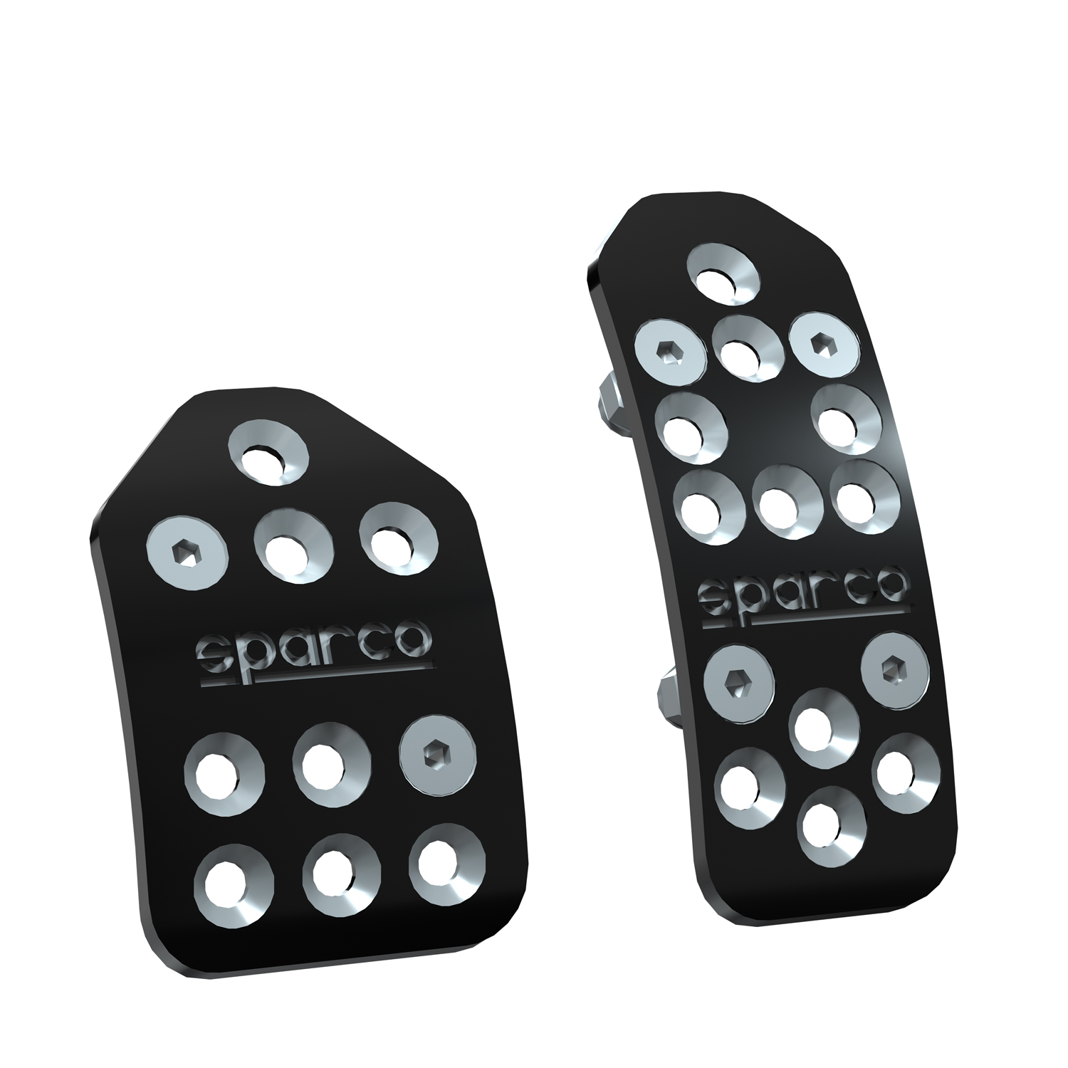 Premium Billet Pedal Covers by Sparco® Black Anodized
