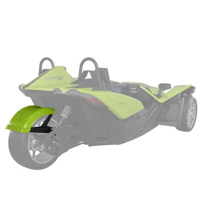 265mm. Rear Fender, Liquid Lime