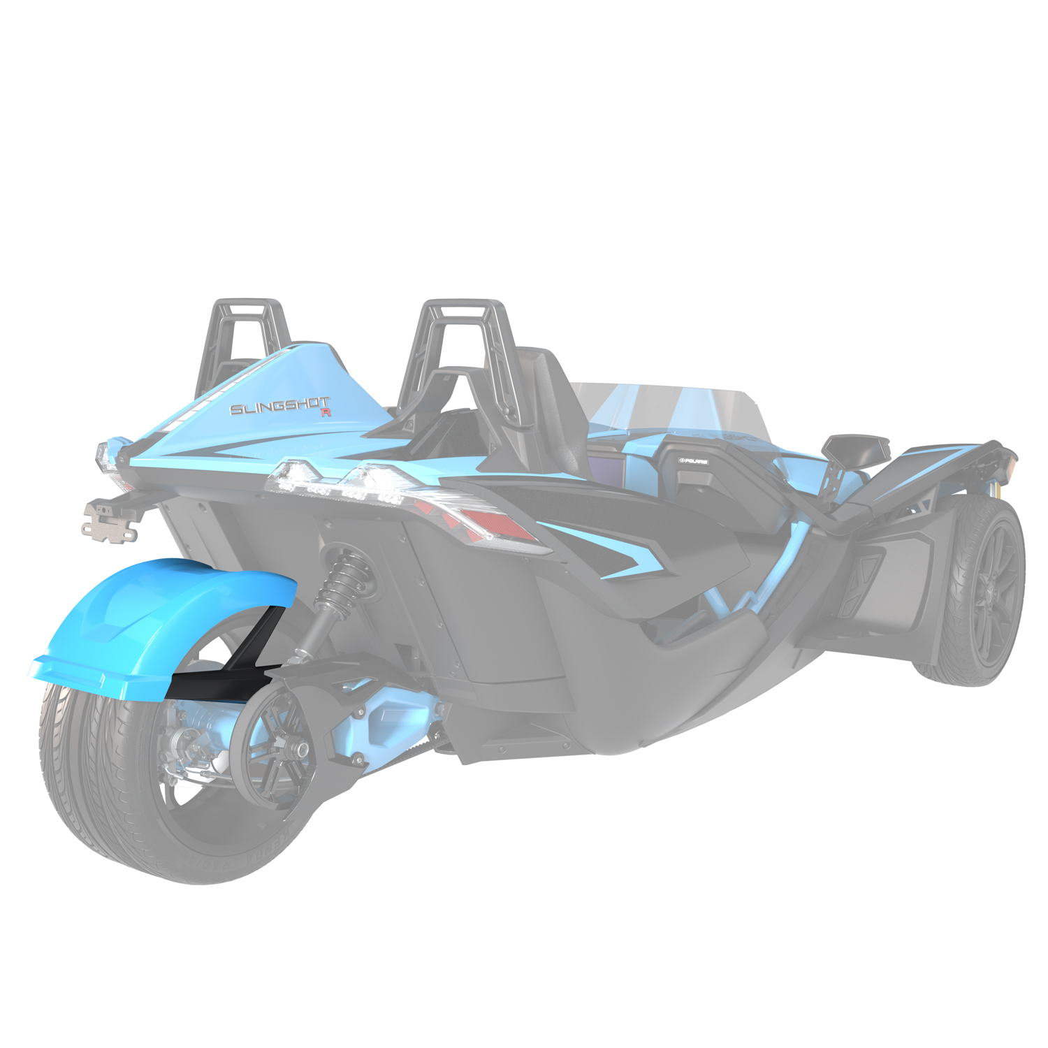 305 mm. Rear Fender - Miami Blue | Polaris Slingshot EN-CA