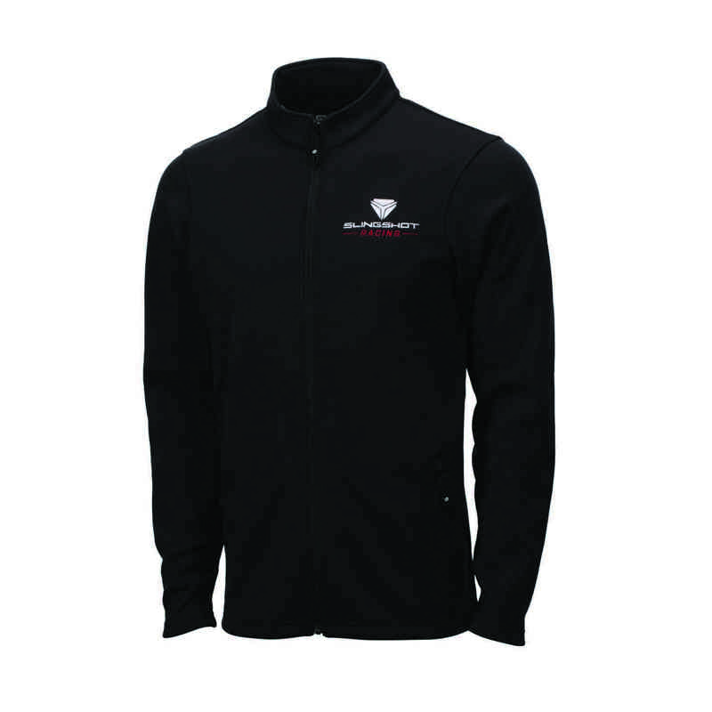 Men's FullZip Riders Jacket with Slingshot® Racing Logo, Black Polaris Slingshot