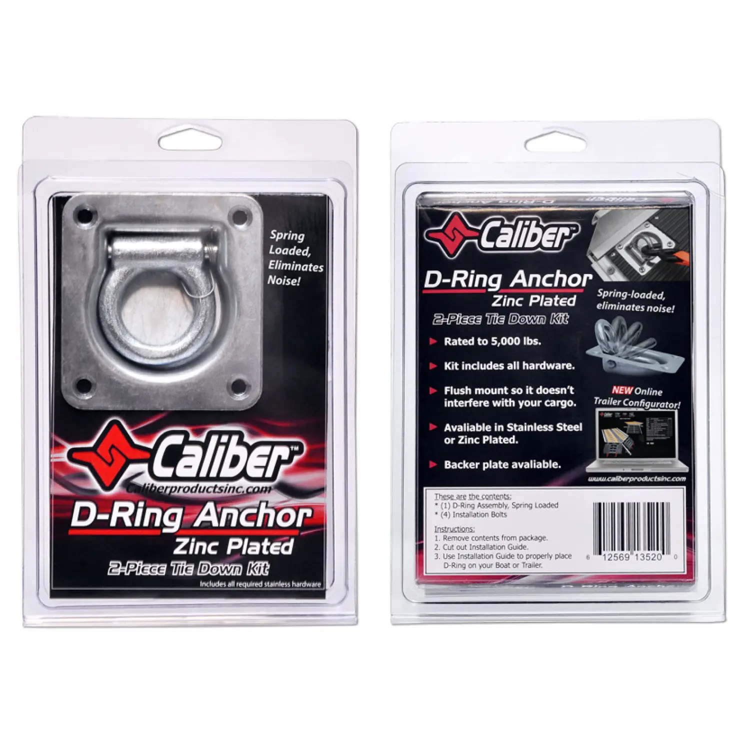 Caliber D-Ring Kit Zinc Coated Steel