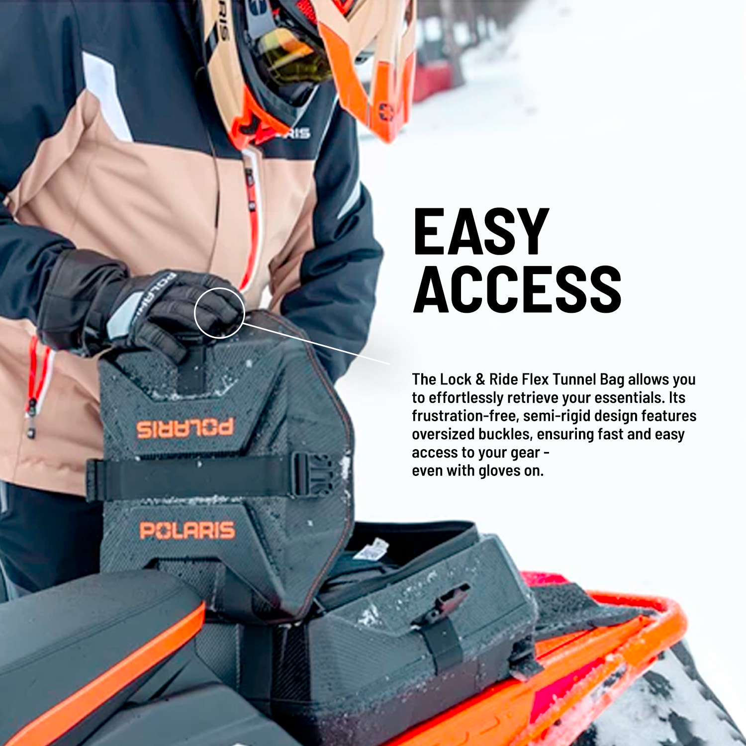 Lock & Ride Flex Adventure Tunnel Bag, Tall | Polaris Snowmobiles