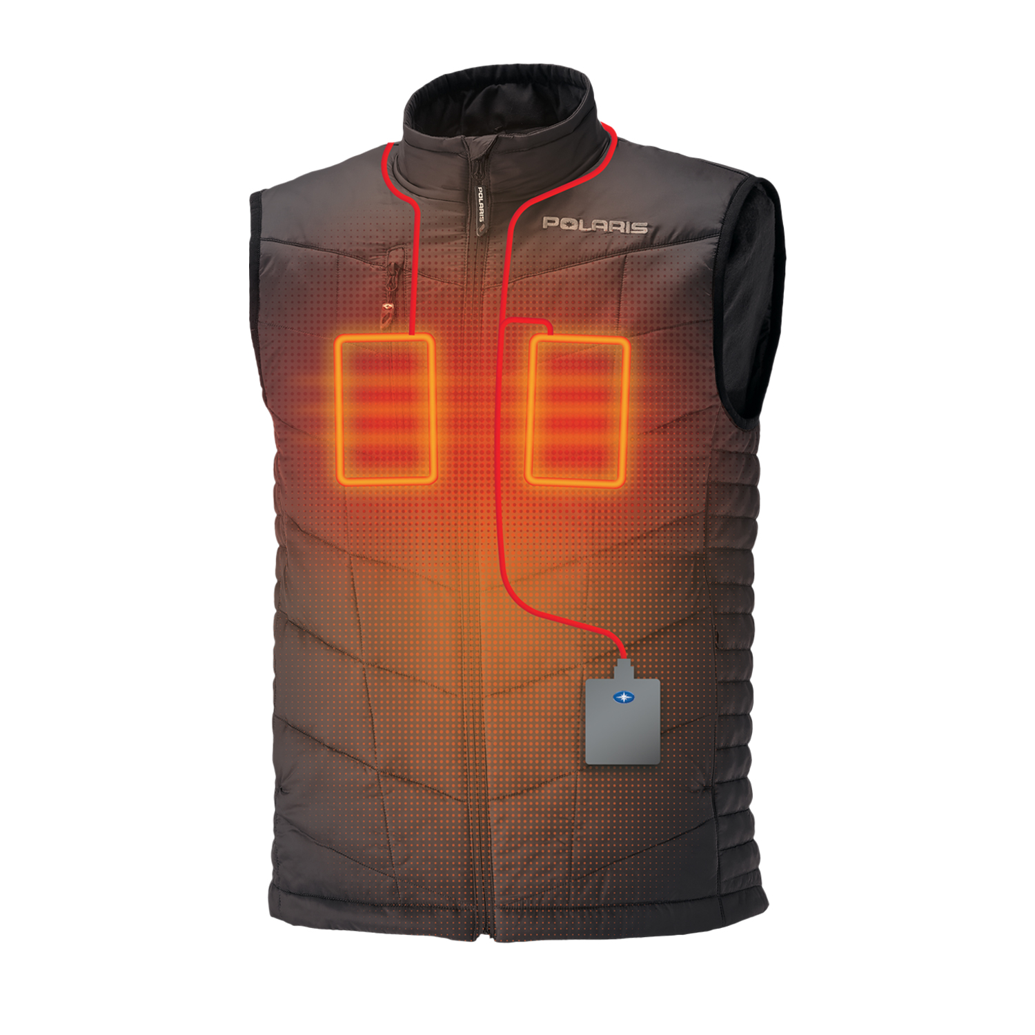 Men's Heated Vest with Rechargeable Battery Polaris Snowmobiles