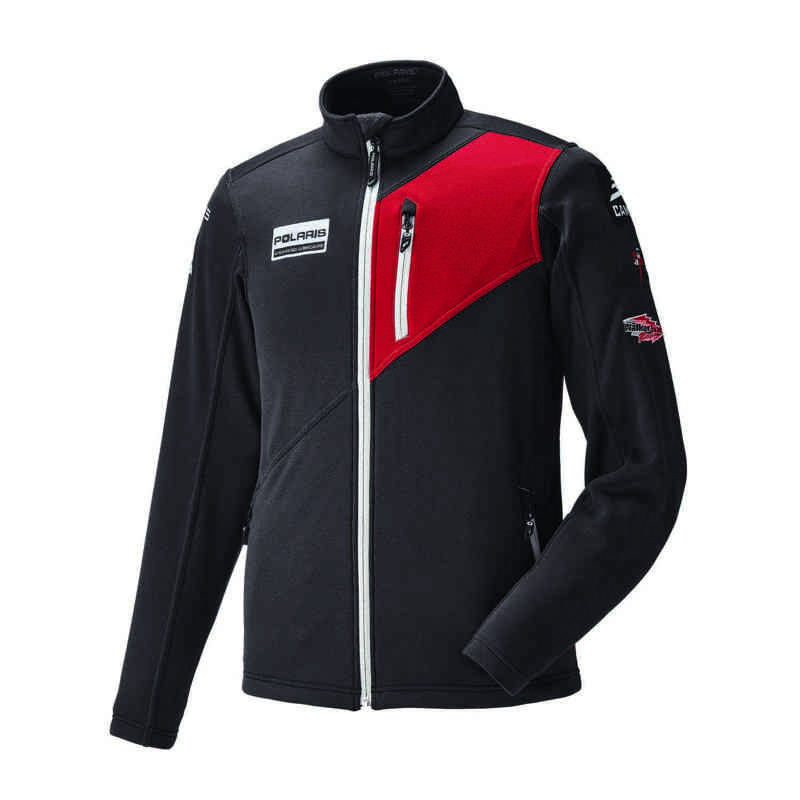 Men’s Full-Zip Race Tech Jacket, Black | Polaris Snowmobiles