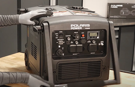 closeup of the generator on a working table
