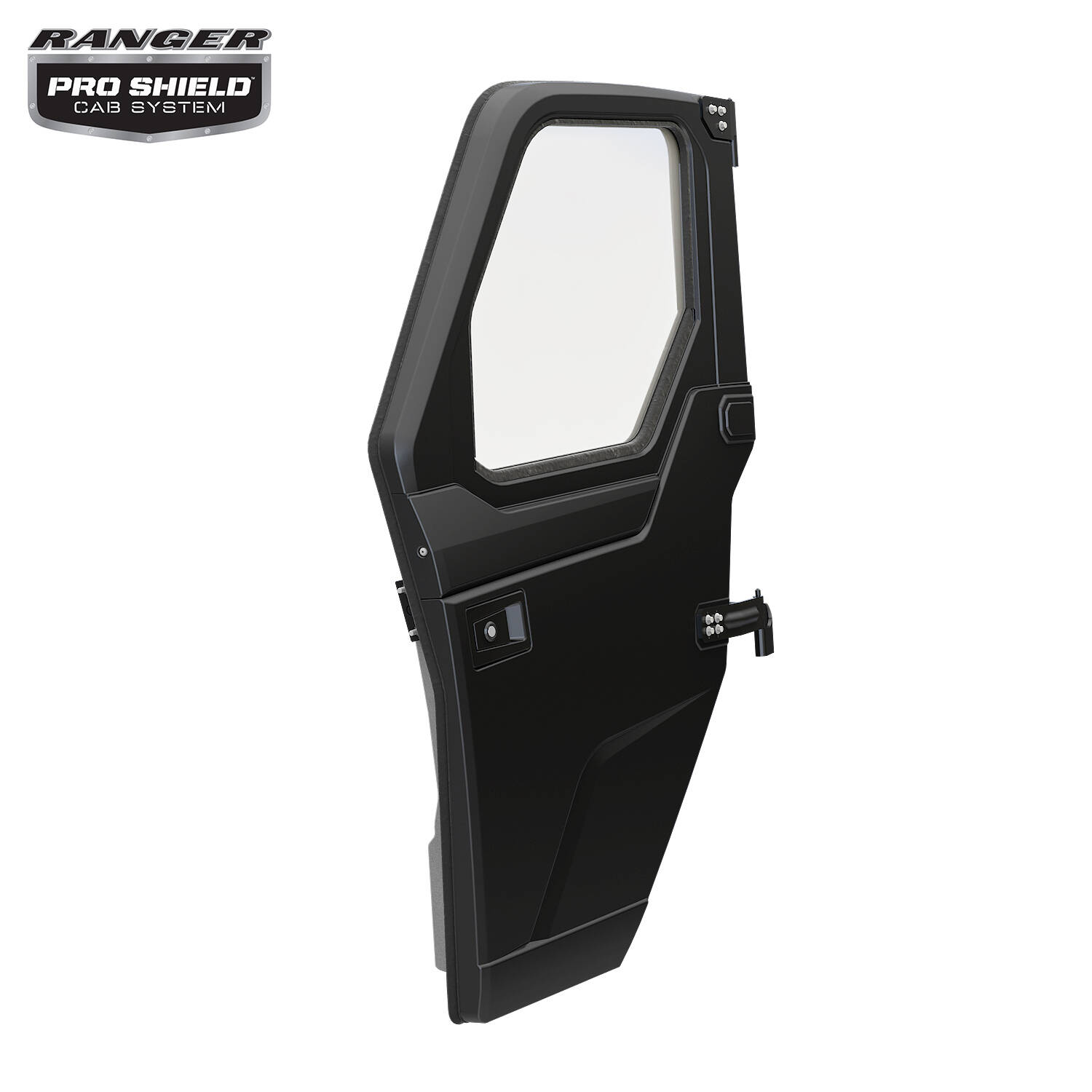 Poly Front Door Set With Manual Windows Black Polaris Ranger
