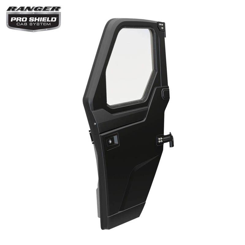 Poly Front Door Set With Manual Windows Black Polaris Ranger