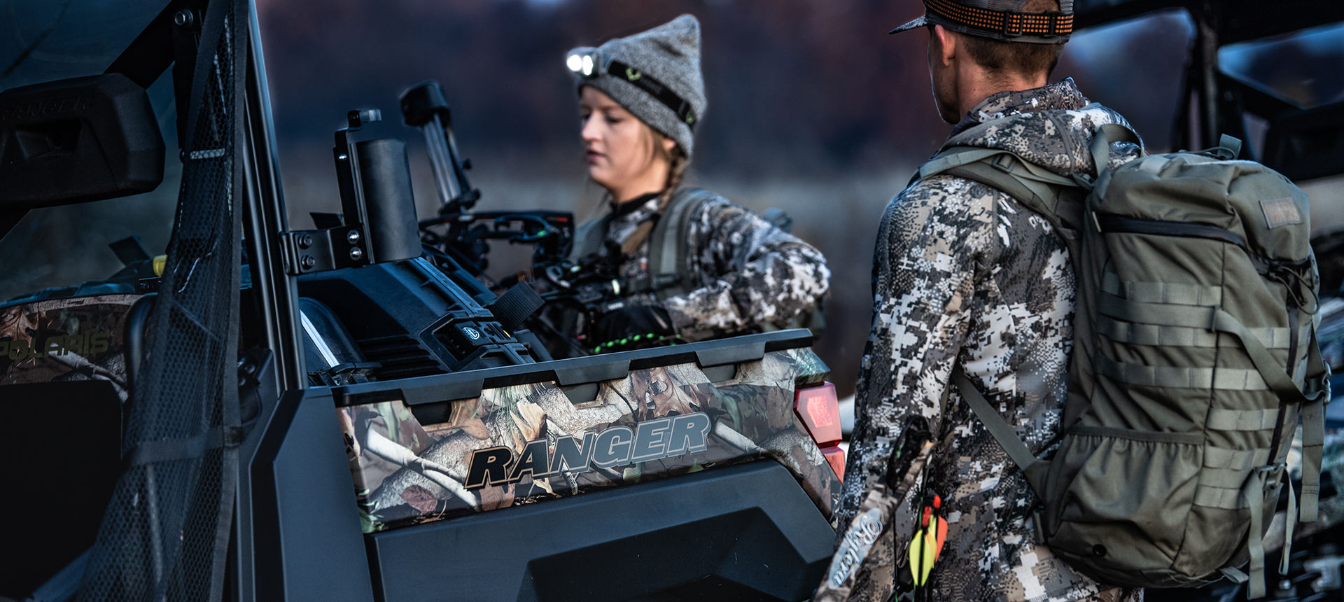 Hunters loading their equipment in their RANGER Big Game