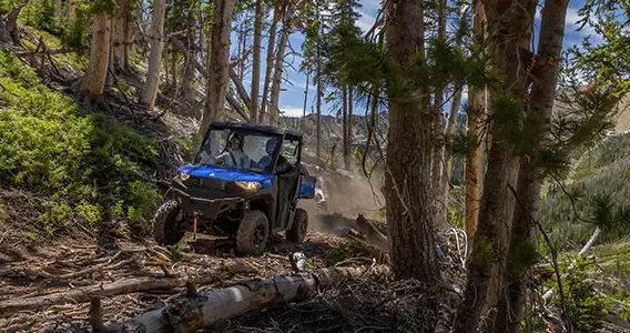 Vehículo Ranger en un sendero