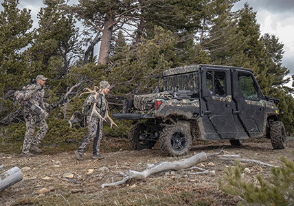 ranger crew xp 1000 with accessories installed from the big game collection