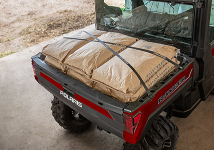 Ranger Crew XP 1000 loaded with cement
