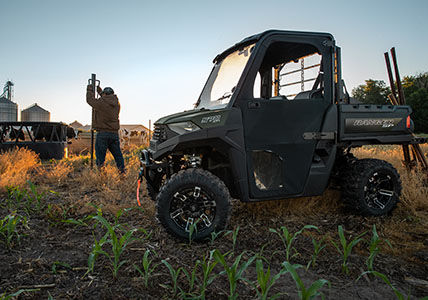 RANGER SP 570 with accessories installed from the farm collection transporting tools