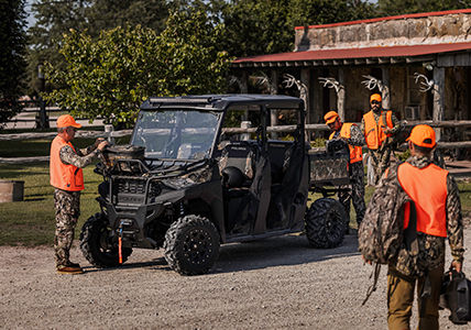 RANGER SP 570 with accessories installed from the landowner collection transporting hunting equipment