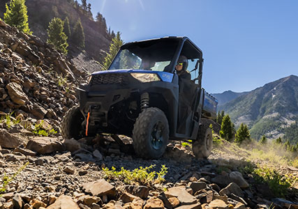 Ranger SP 570 in action in front of a mountain