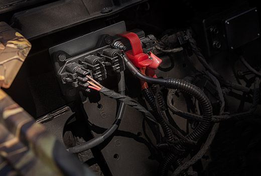 RZR 570 going down a green trail road