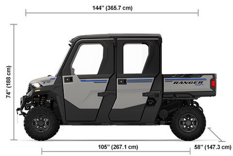 Specs: 2023 Polaris RANGER CREW SP 570 NorthStar Edition Ghost Gray