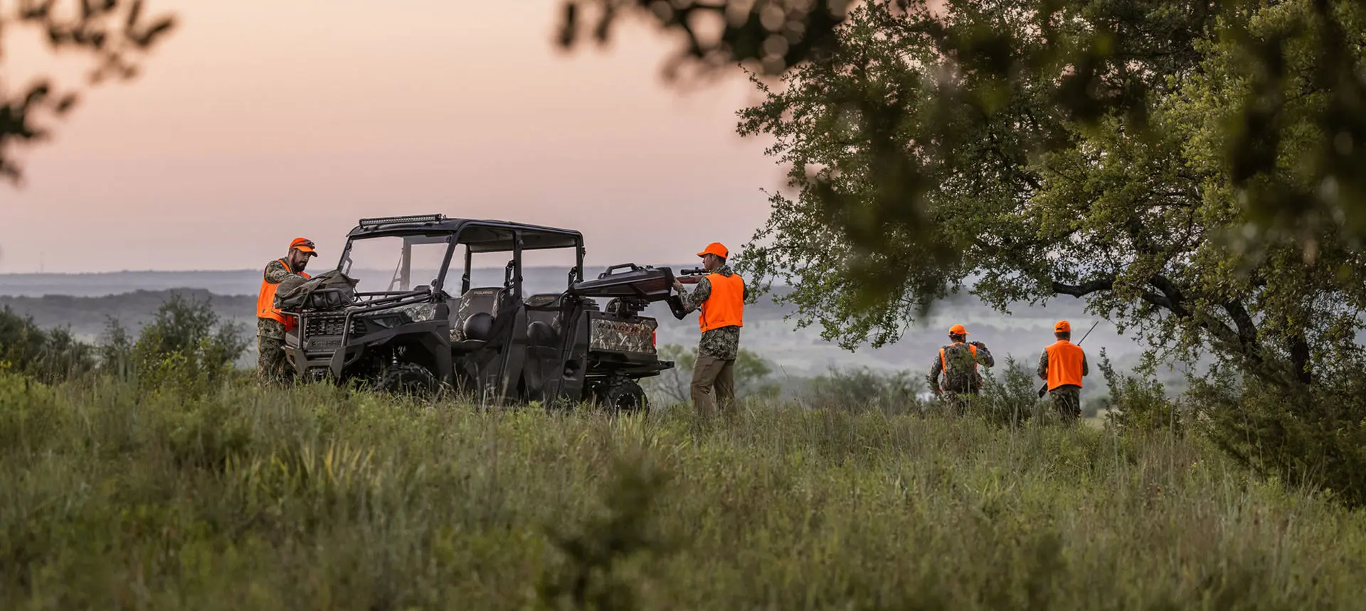 farmers gathering gear from their ranger crew 570 full-size utv