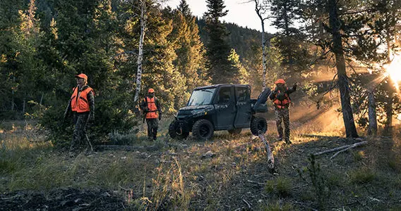 farmers leaving their ranger crew 1000 utv for the hunt