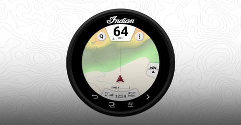 RIDE COMMAND+ subscription showing Live Weather & Traffic Overlay on the RIDE COMMAND app.