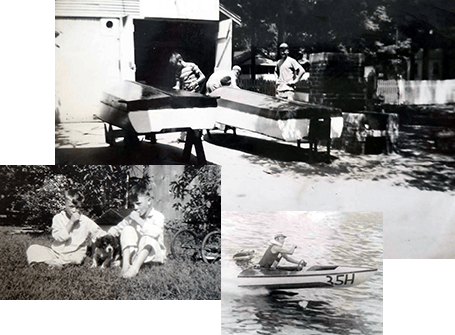 Collage of old boats