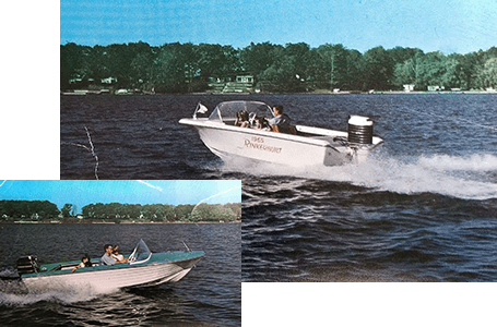 Collage of boat pics from the '60s