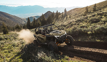RZR Pro XP 4 on a green trail