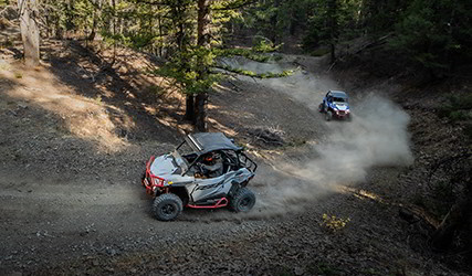 RZR trail s going through a forest trail