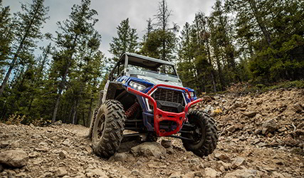 front bottom view of a rzr trail s