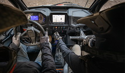 Interior view of a RZR cockpit