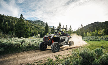 RZR XP 4 Turbo across the road