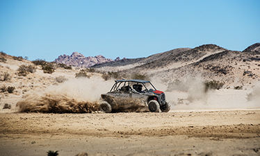 RZR XP 4 Turbo through the desert