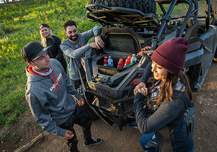 Polaris RZR Pro XP with a 23 QT rear cooler