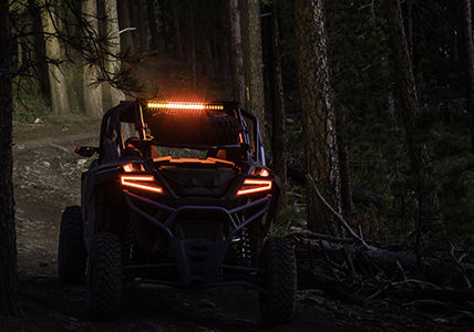 Polaris RZR Pro XP with a RIGID chase light installed