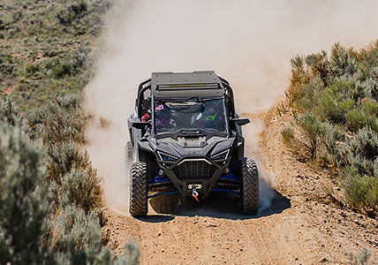 Polaris RZR Pro XP with a aluminum roof installed