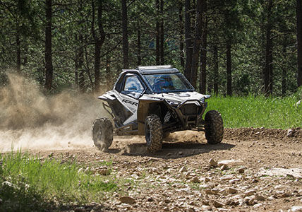 Polaris RZR Pro XP with a front bumper installed