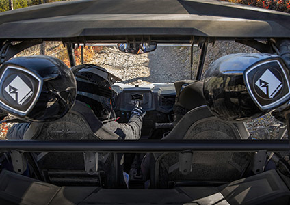 RZR Trail S with enhanced audio and rear speaker pods installed