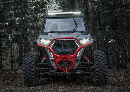 Polaris RZR Trail with RIGID and Pro-Armor lighting accessories installed