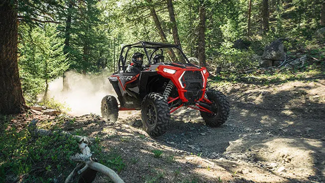 RZR XP 1000 descending a trail