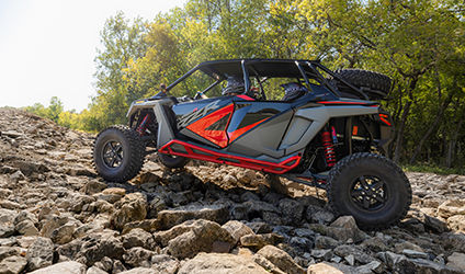 side view of the polaris rzr turbo r 4 side by side