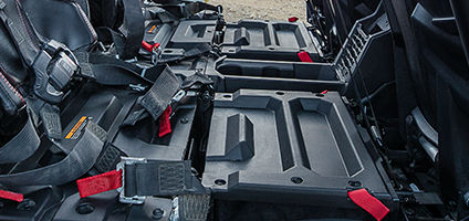fold flat storage options in the polaris rzr turbo r 4 side by side