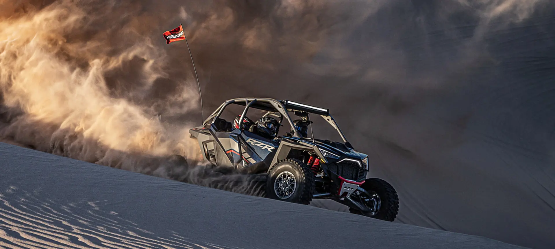 rzr pro r 4 side by side ripping through the dunes