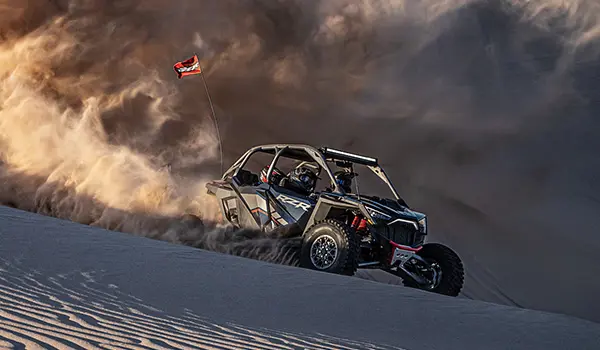 rzr pro r 4 side by side ripping through the dunes