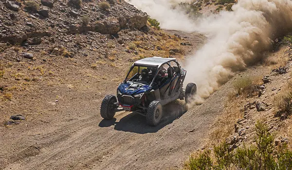 rzr pro r 4 side by side cruising a desert trail