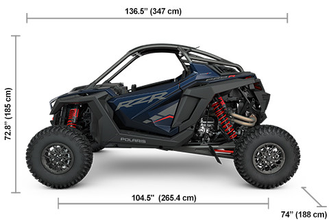 Specs: 2023 Polaris RZR Pro R 4 Troy Lee Designs Edition Electric Blue