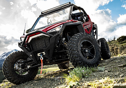 Polaris RZR Pro XP with a 4,500 lb winch installed