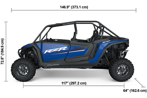 Specs: 2025 Polaris RZR XP 4 1000 Sport Polaris Blue