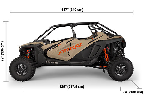 Spécifications : 2024 Polaris RZR Turbo R 4 Ultimate Military Tan FR-CA