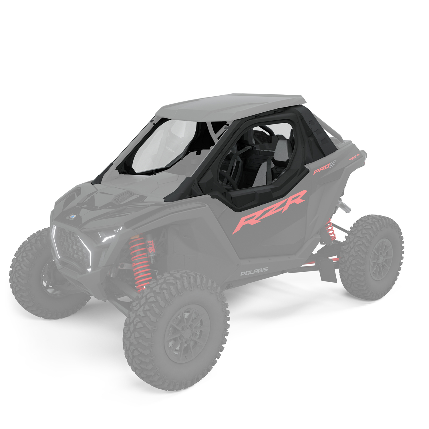 Zip Window Upper Doors for RZR PRO XP & PRO S, Front, Poly, Set of 2 ...