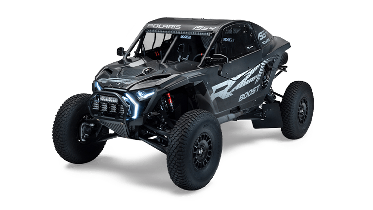 Explore Polaris RZR Pro R Factory Boost racing side-by-sides.